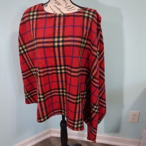 143 Story plaid sweater cardigan wrap medium